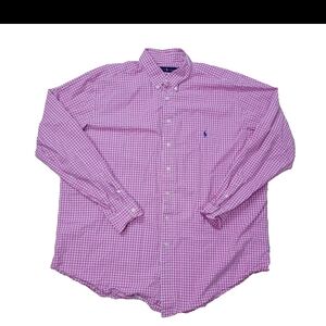 Ralph Lauren Men's Pink Gingham Shirt